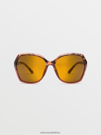 Z0ZR08487 Gloss Tort Pink/Gold Mirror Polar Unisex Psychic Sunglasses Volcom Outdoor