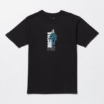 Z0ZR0848 Black Men Flail Short Sleeve Tee Volcom Clothing