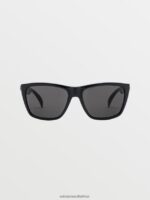 Z0ZR08498 Gloss Black/Gray Unisex Plasm Sunglasses Volcom Outdoor