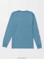 Z0ZR0849 New Fashion Men Iconic Stone Long Sleeve Tee- Indigo Ridge Volcom Clothing - Image 3