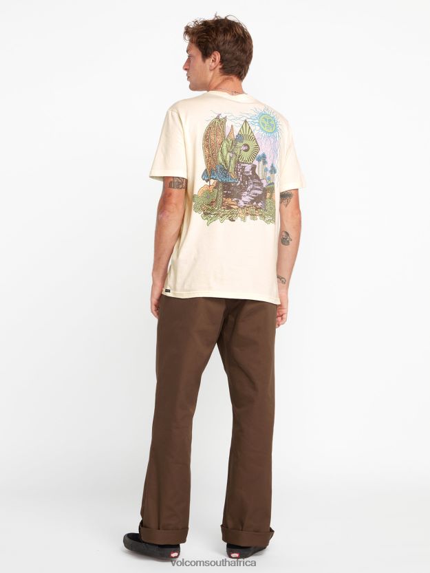 Z0ZR084 Off White Men Skate Vitals Wizard Short Sleeve Tee Volcom Clothing - Image 13