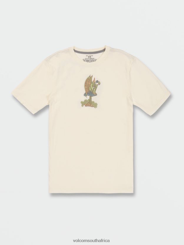 Z0ZR084 Off White Men Skate Vitals Wizard Short Sleeve Tee Volcom Clothing - Image 15