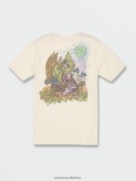 Z0ZR084 Off White Men Skate Vitals Wizard Short Sleeve Tee Volcom Clothing - Image 5