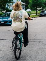 Z0ZR084 Off White Men Skate Vitals Wizard Short Sleeve Tee Volcom Clothing - Image 8