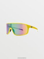 Z0ZR08501 Gloss Yellow-Aqua/Rainbow Mirror Unisex Macho Sunglasses Volcom Outdoor - Image 2