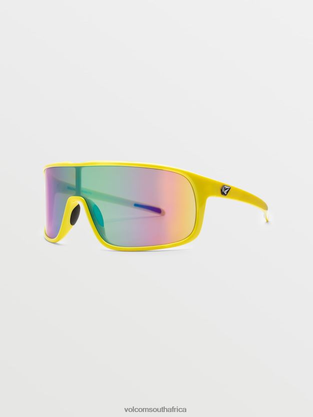 Z0ZR08501 Gloss Yellow-Aqua/Rainbow Mirror Unisex Macho Sunglasses Volcom Outdoor - Image 2