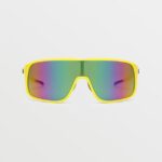 Z0ZR08501 Gloss Yellow-Aqua/Rainbow Mirror Unisex Macho Sunglasses Volcom Outdoor