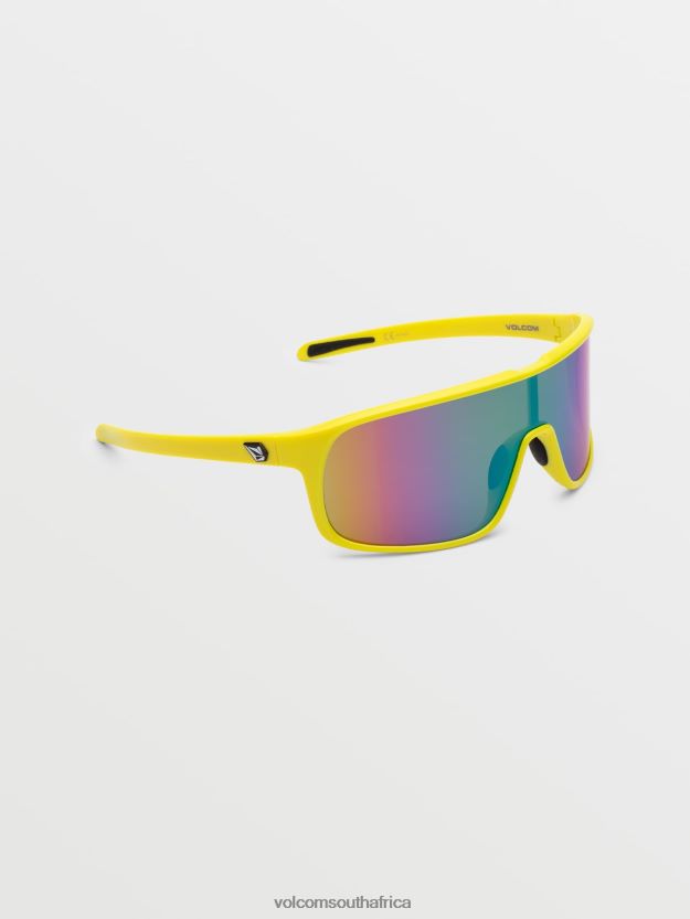 Z0ZR08501 Gloss Yellow-Aqua/Rainbow Mirror Unisex Macho Sunglasses Volcom Outdoor - Image 6