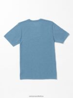 Z0ZR0850 Indigo Ridge Heather Men Stone Link Short Sleeve Tee Volcom Clothing - Image 2