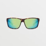 Z0ZR08536 Matte Tort/Green Polar Unisex Roll Sunglasses Volcom Outdoor