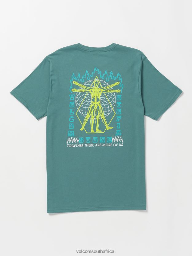 Z0ZR0853 Service Blue Men Utopic Short Sleeve Tee Volcom Clothing - Image 3