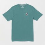Z0ZR0854 Service Blue Men Iconic Stone Short Sleeve Tee Volcom Clothing