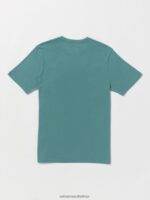 Z0ZR0854 Service Blue Men Iconic Stone Short Sleeve Tee Volcom Clothing - Image 3