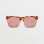 Z0ZR08554 Matte Punk Tort/Bronze Champagne Chrome Unisex Jewel Sunglasses Volcom Outdoor