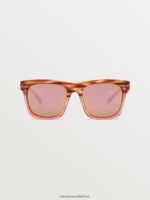 Z0ZR08554 Matte Punk Tort/Bronze Champagne Chrome Unisex Jewel Sunglasses Volcom Outdoor