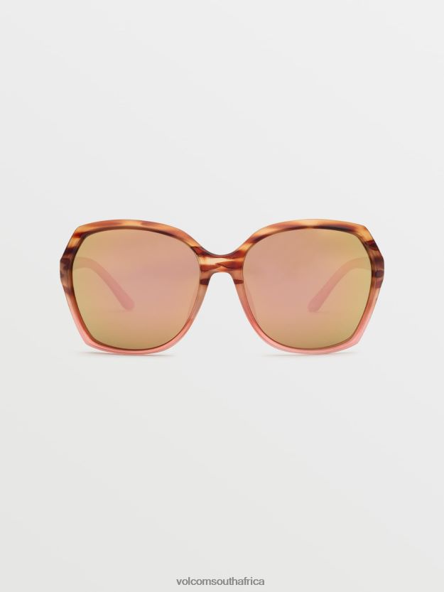 Z0ZR08555 Matte Punk Tort/Bronze Champagne Chrome Unisex Psychic Sunglasses Volcom Outdoor - Image 1