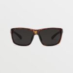 Z0ZR08559 Gloss Sea Grass Tort/Gray Unisex Roll Sunglasses Volcom Outdoor