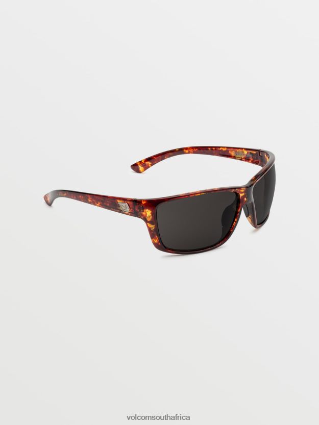 Z0ZR08559 Gloss Sea Grass Tort/Gray Unisex Roll Sunglasses Volcom Outdoor - Image 5