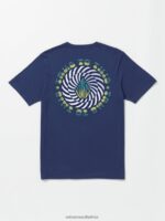 Z0ZR0855 Estate Blue Men Iron91 Short Sleeve Tee Volcom Clothing - Image 3