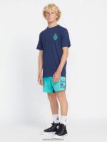 Z0ZR0855 Estate Blue Men Iron91 Short Sleeve Tee Volcom Clothing - Image 5