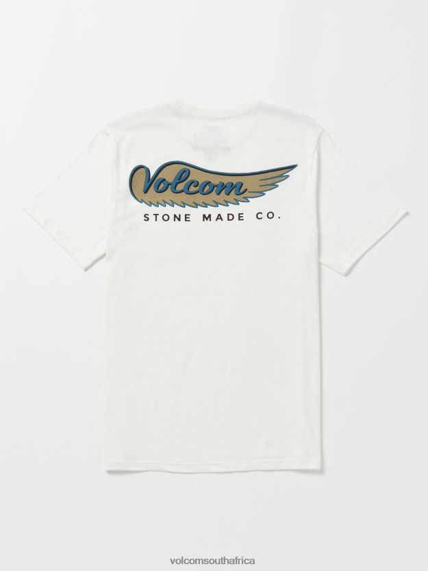 Z0ZR0856 Off White Men Hi Flyer Pocket Short Sleeve Tee Volcom Clothing - Image 2