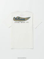 Z0ZR0856 Off White Men Hi Flyer Pocket Short Sleeve Tee Volcom Clothing - Image 3