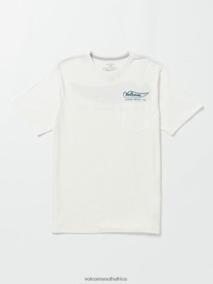 Z0ZR0856 Off White Men Hi Flyer Pocket Short Sleeve Tee Volcom Clothing