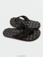 Z0ZR08579 Black Destructo Men Recliner Sandals Volcom Footwear