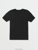Z0ZR0857 Black Men Stone Tech Short Sleeve Tee Volcom Clothing - Image 2