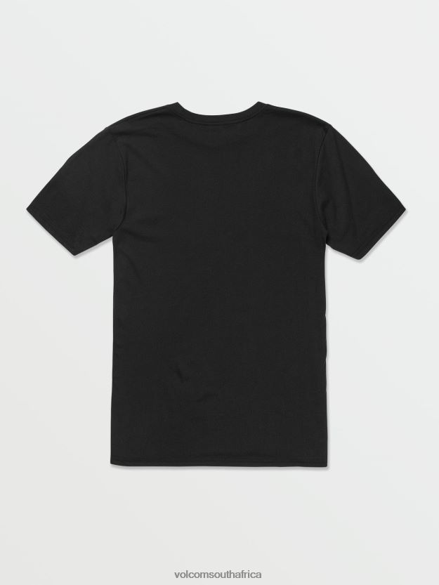 Z0ZR0857 Black Men Stone Tech Short Sleeve Tee Volcom Clothing - Image 3