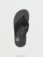 Z0ZR08580 Black Men Victor Sandals Volcom Footwear - Image 7