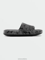 Z0ZR08583 Black White Men Stoney Cloud Slide Sandals Volcom Footwear - Image 8