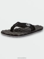 Z0ZR08584 Black White Men Recliner Sandals Volcom Footwear - Image 2