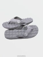 Z0ZR08585 Light Grey Men Recliner Sandals Volcom Footwear