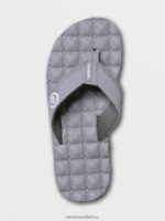Z0ZR08585 Light Grey Men Recliner Sandals Volcom Footwear - Image 4