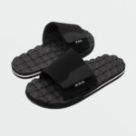Z0ZR08587 Black White Men Recliner Slide Sandals Volcom Footwear