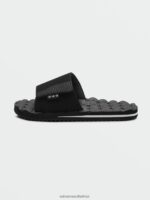 Z0ZR08587 Black White Men Recliner Slide Sandals Volcom Footwear - Image 6
