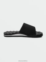 Z0ZR08587 Black White Men Recliner Slide Sandals Volcom Footwear - Image 8