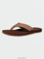 Z0ZR08589 Brown Khaki Men Victor Sandals Volcom Footwear - Image 5