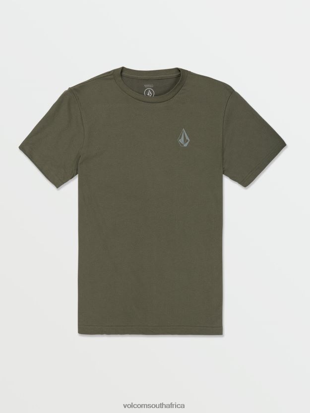 Z0ZR0858 Military Men Stone Tech Short Sleeve Tee Volcom Clothing - Image 3