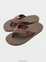 Z0ZR08592 Brown Men Eco Recliner 2 Sandals Volcom Footwear