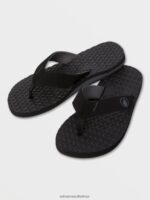 Z0ZR08593 Black Grey Men Eco Recliner 2 Sandals Volcom Footwear