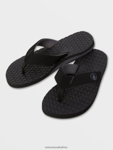 Z0ZR08593 Black Grey Men Eco Recliner 2 Sandals Volcom Footwear