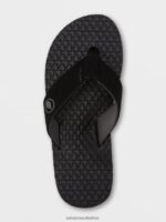 Z0ZR08593 Black Grey Men Eco Recliner 2 Sandals Volcom Footwear - Image 6