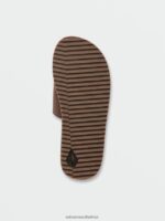 Z0ZR08597 Brown Men Recliner Slide Sandals Volcom Footwear - Image 2