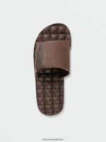 Z0ZR08597 Brown Men Recliner Slide Sandals Volcom Footwear - Image 6