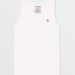 Z0ZR0859 White Men Solid Heather Tank Volcom Clothing