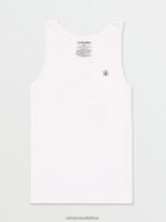 Z0ZR0859 White Men Solid Heather Tank Volcom Clothing