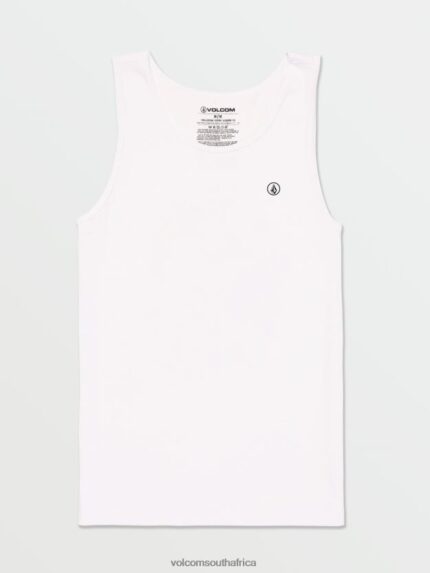 Z0ZR0859 White Men Solid Heather Tank Volcom Clothing