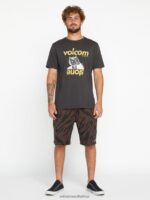 Z0ZR085 Vintage Blue Men Stonepur Short Sleeve Tee Volcom Clothing
